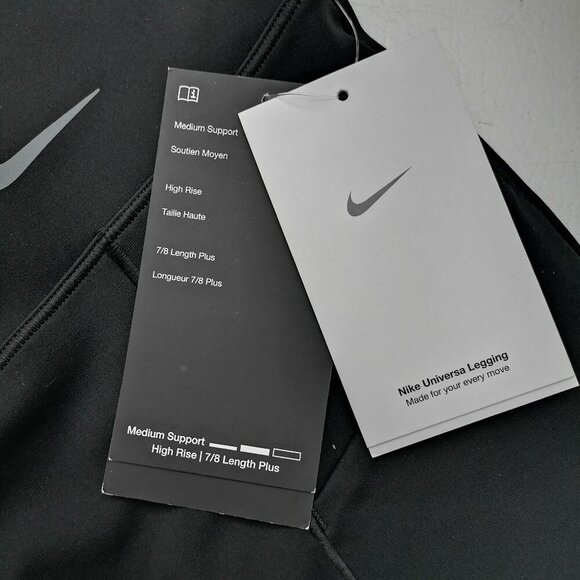 NWT Nike Dri-Fit Universe Hi Rise Medium Support Ladies Size 4X Black Leggings - Picture 2 of 12